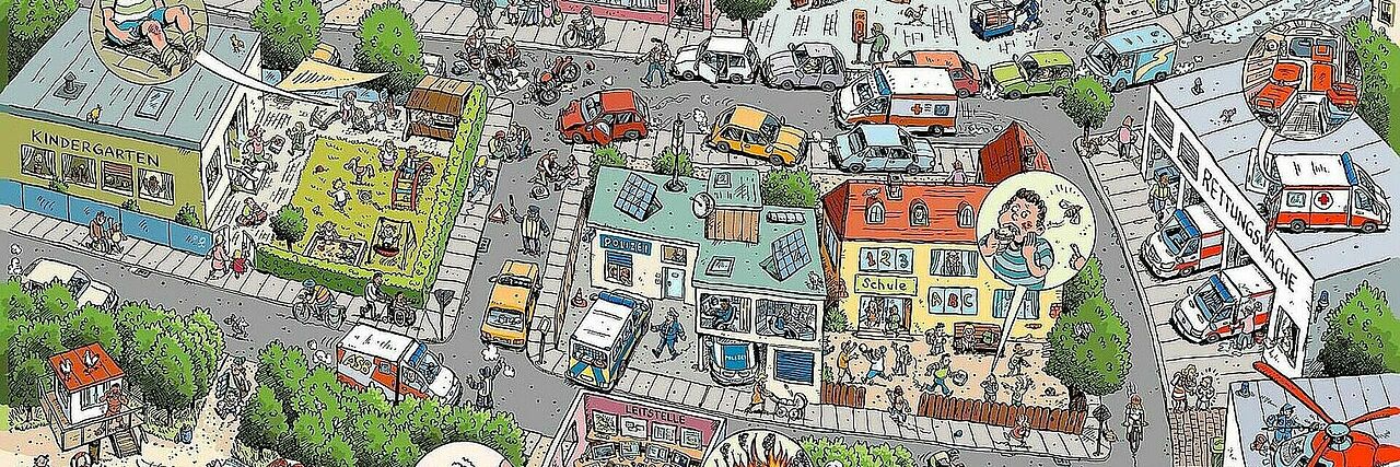 Wimmelbild bunt